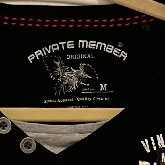 "Private Member" Black T-Shirt - Picture 3 of 3